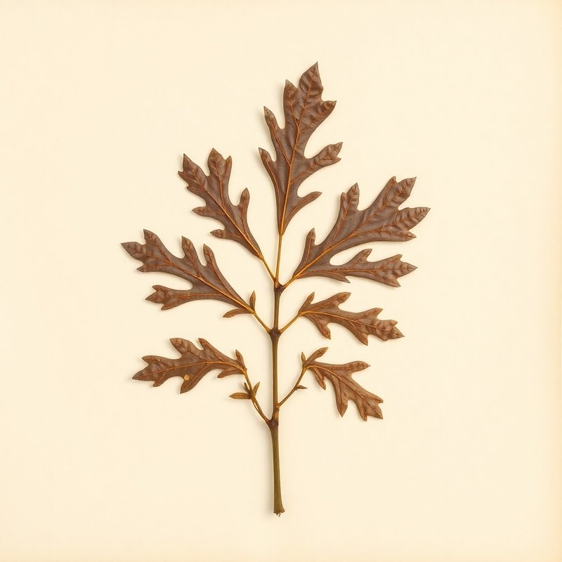 Quercus rubra (Red Oak) — botanical photograph