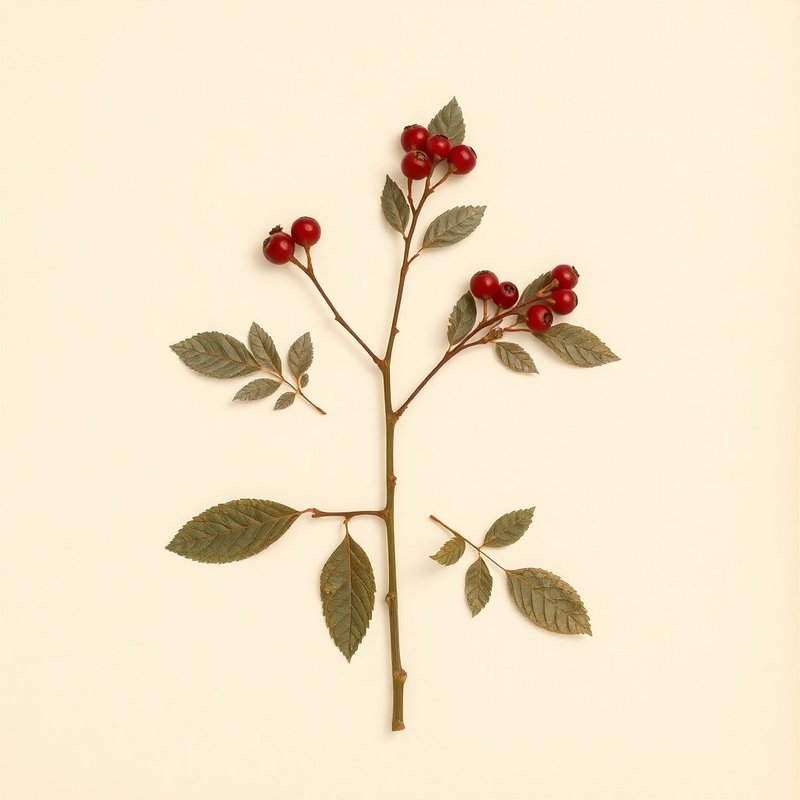 Rhamnus croceus (Red Berry) — botanical photograph