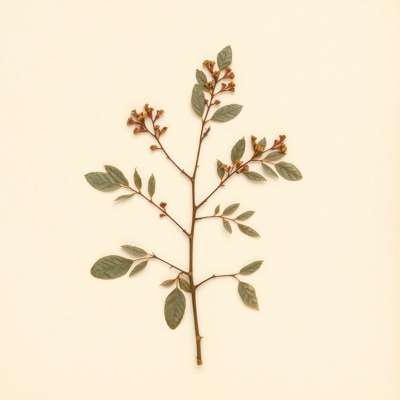 Rhamnus japonica (Japanese buckthorn) — botanical photograph