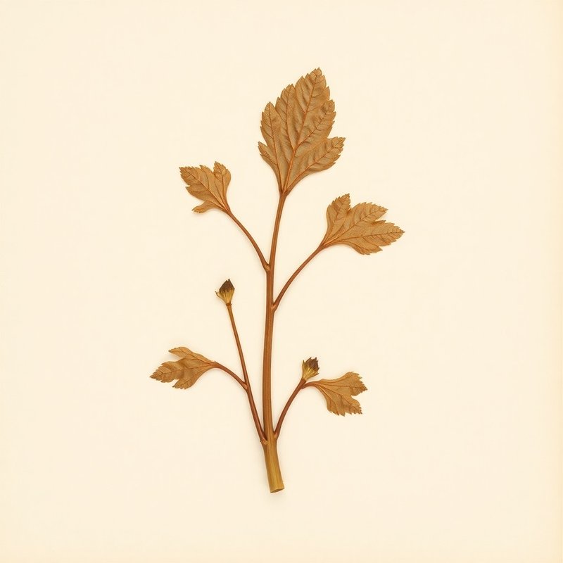 Rheum x cultorum (Rhubarb) — botanical photograph