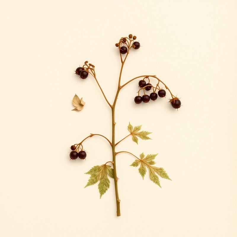 Ribes lacustre (Prickly Blackcurrant) — botanical photograph