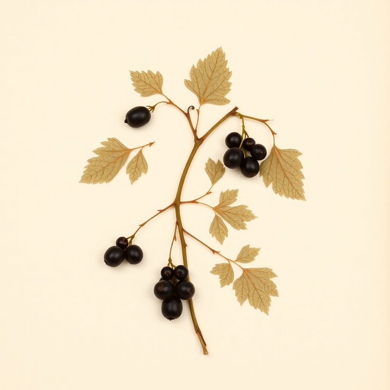 Ribes nigrum (Black currant) — botanical photograph