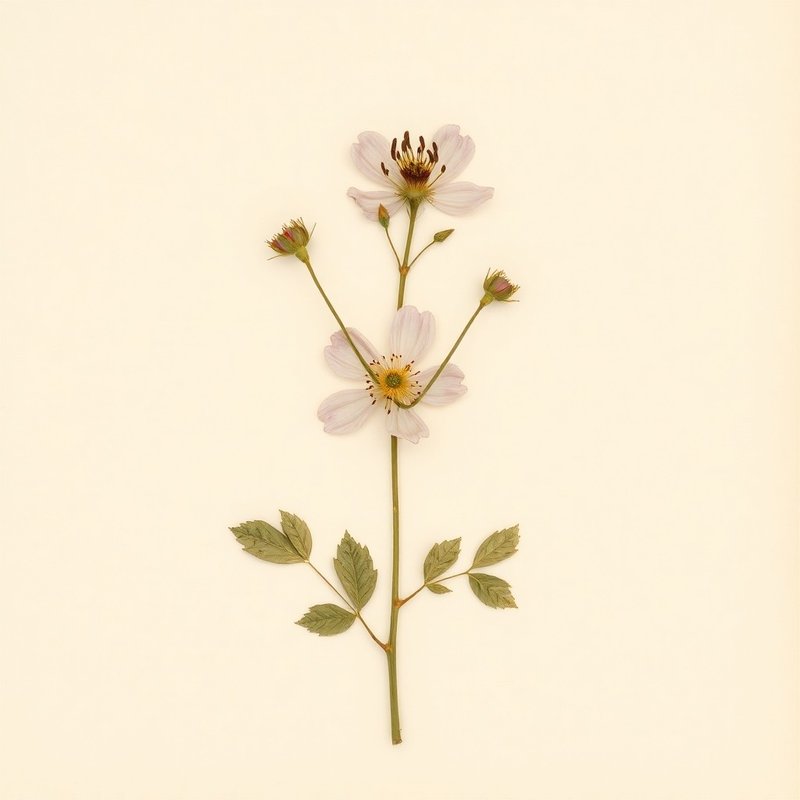 Rosa arkansana (Low Prairie Rose) — botanical photograph