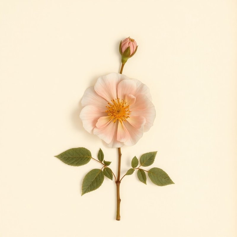 Rosa canina (Dog Rose) — botanical photograph