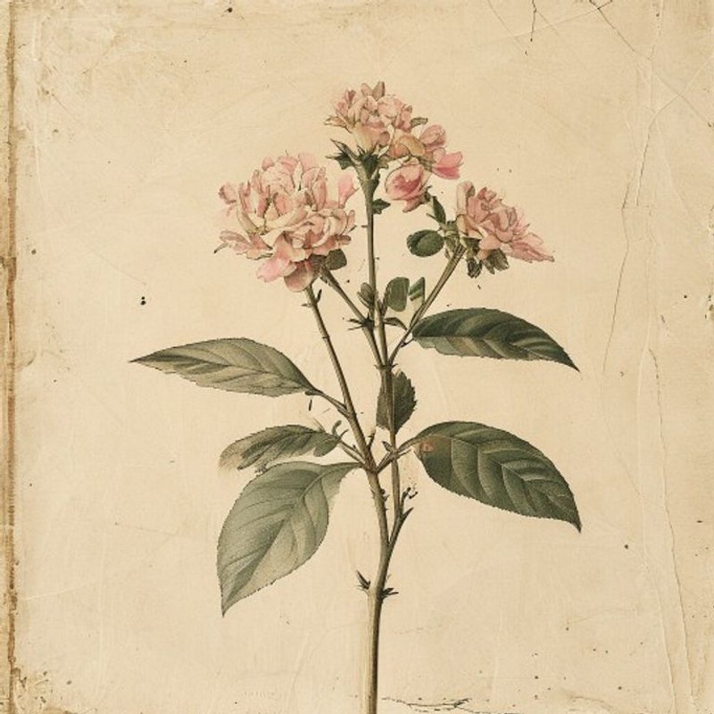 Rosa gymnocarpa (Wood Rose) — botanical photograph