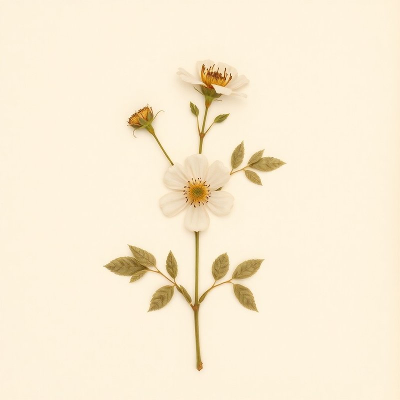 Rosa hemsleyana (Rosa hemsleyana) — botanical photograph
