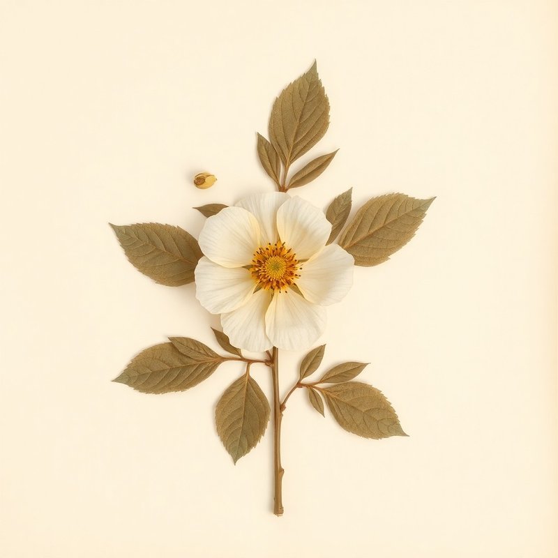Rosa macrophylla (Rosa macrophylla) — botanical photograph
