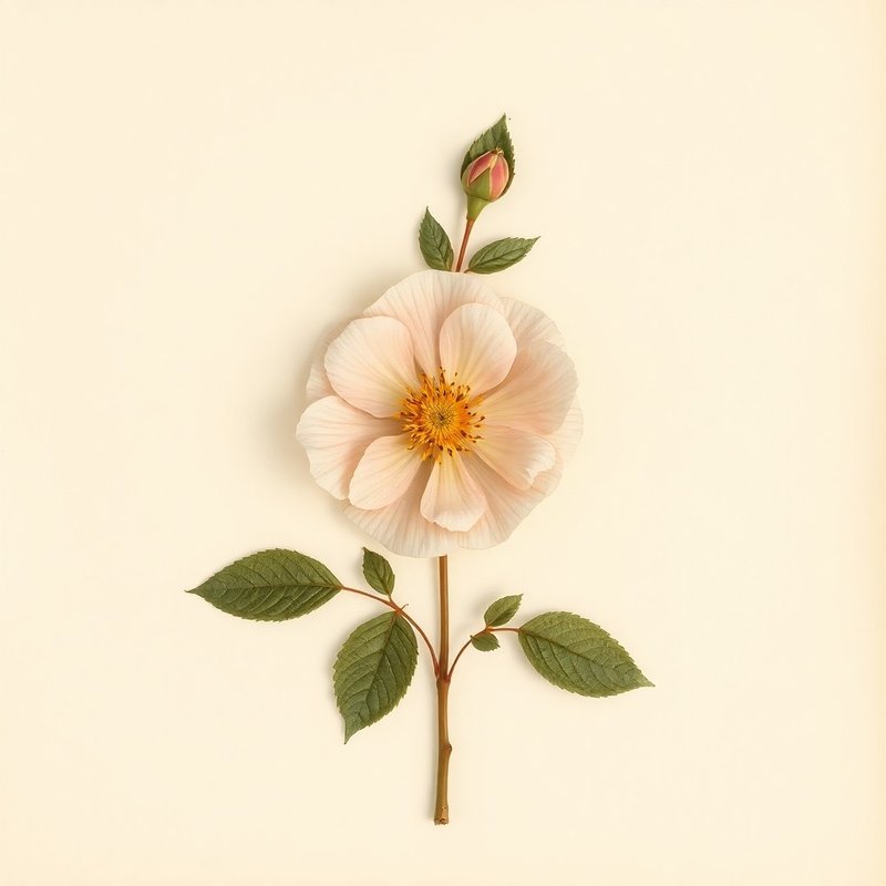 Rosa multiflora (Japanese Rose) — botanical photograph