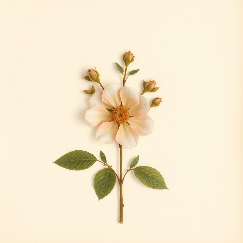 Rosa pisocarpa (Cluster Rose) — botanical photograph
