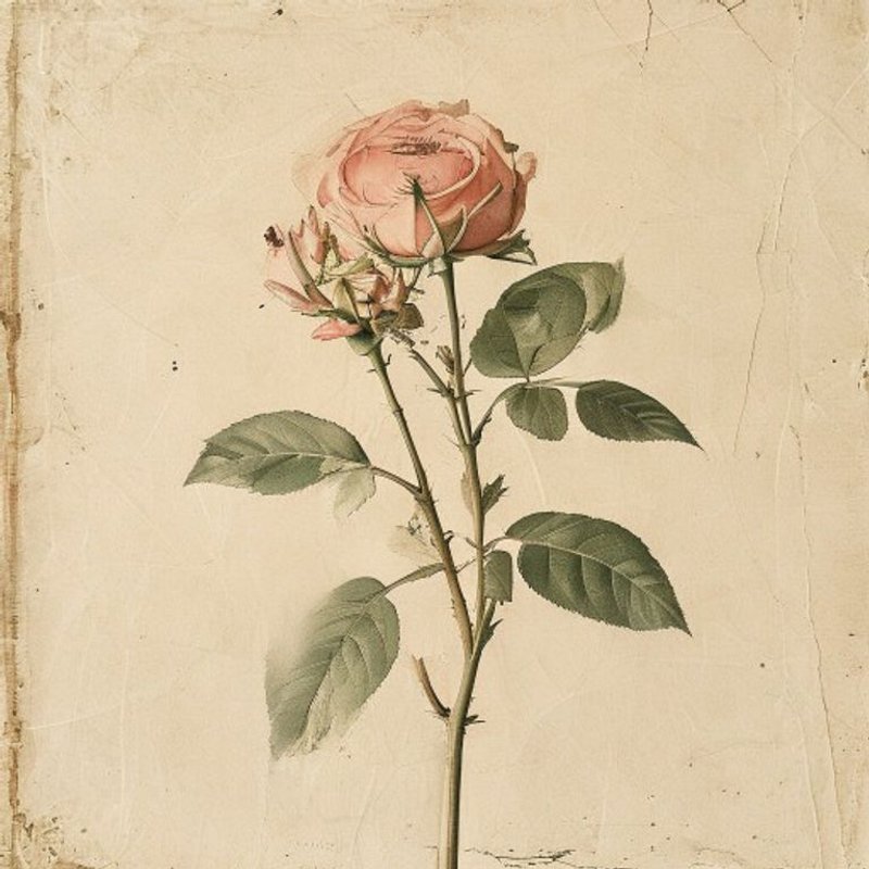 Rosa rugosa (Ramanas Rose) — botanical photograph