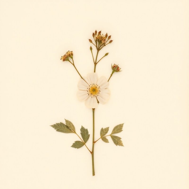 Rosa sherardii (Sherard's downy rose) — botanical photograph