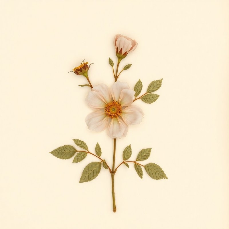 Rosa woodsii (Western Wild Rose) — botanical photograph