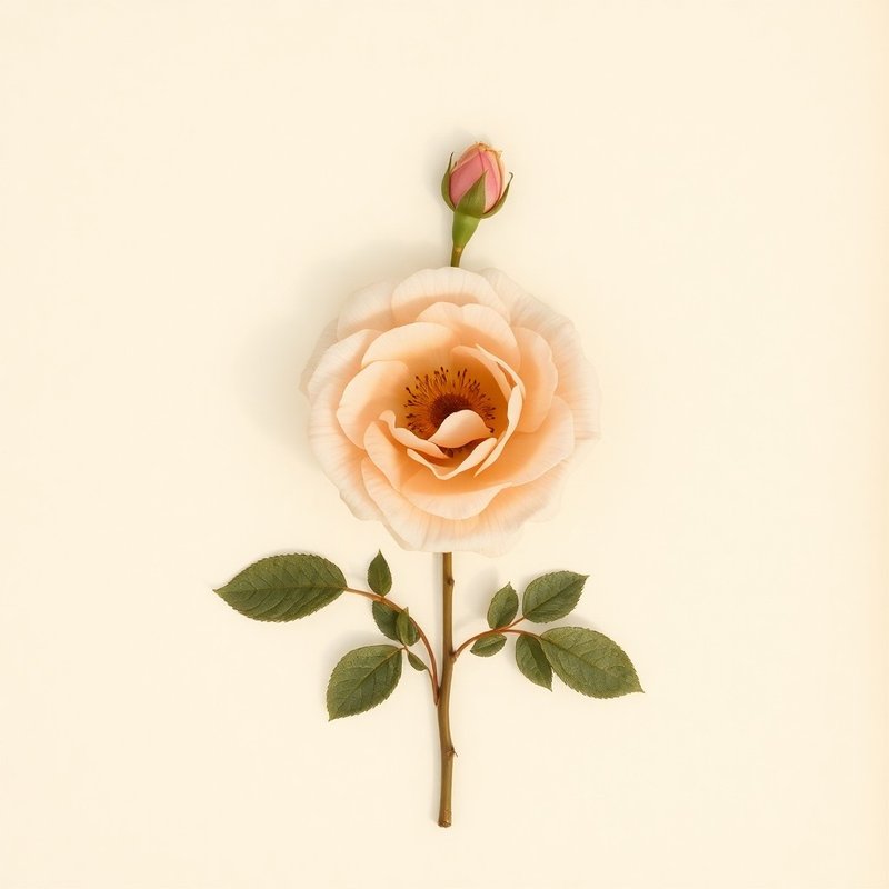 Rosa x damascena (Damask Rose) — botanical photograph