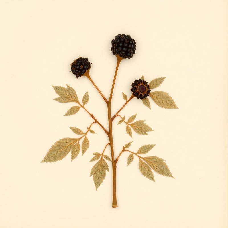 Rubus argutus (Highbush Blackberry) — botanical photograph