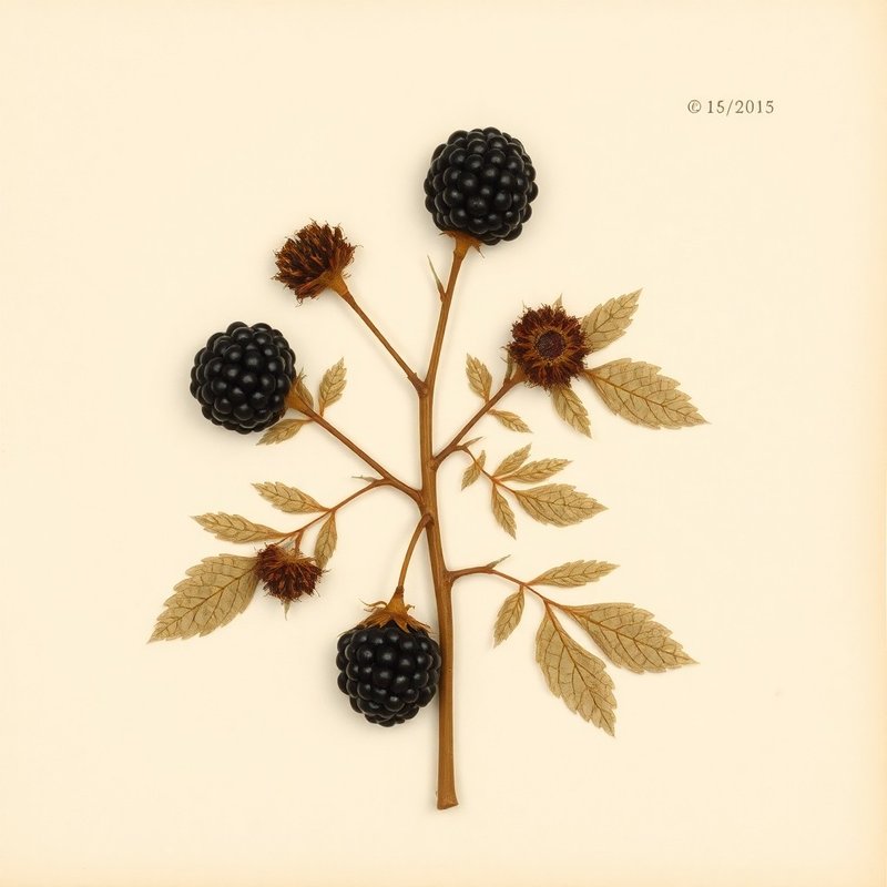 Rubus armeniacus (Himalayan Giant Blackberry) — botanical photograph