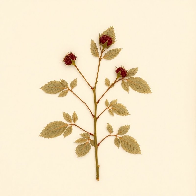 Rubus calycinus (Wild Raspberry) — botanical photograph