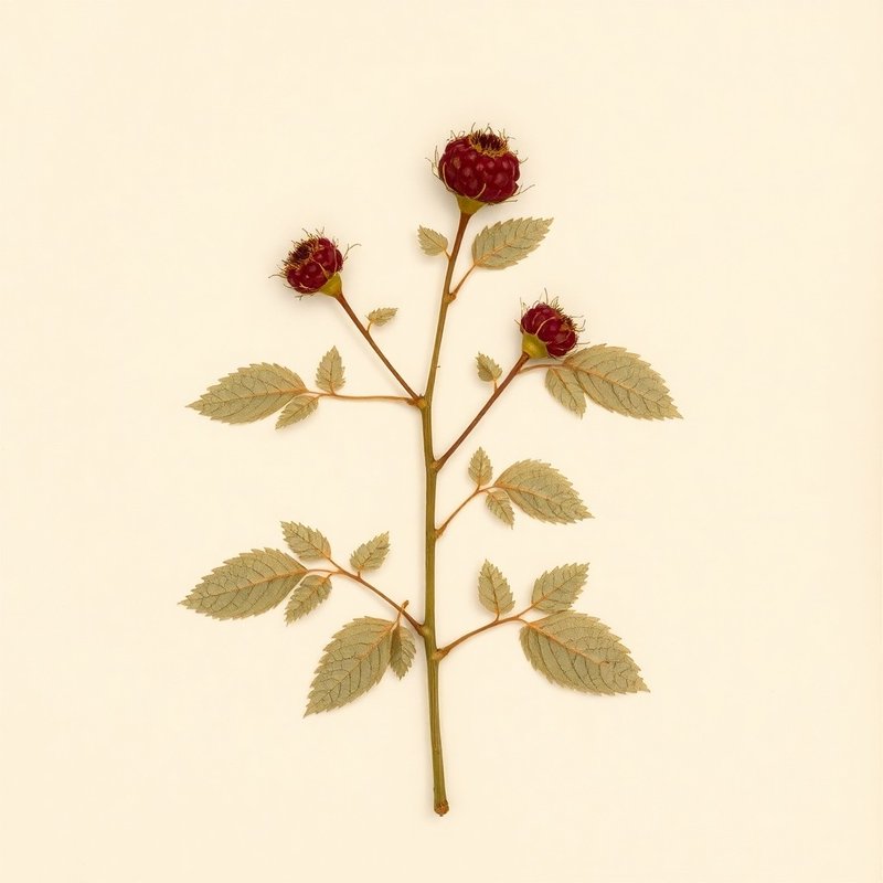 Rubus deliciosus (Rocky Mountain Raspberry) — botanical photograph