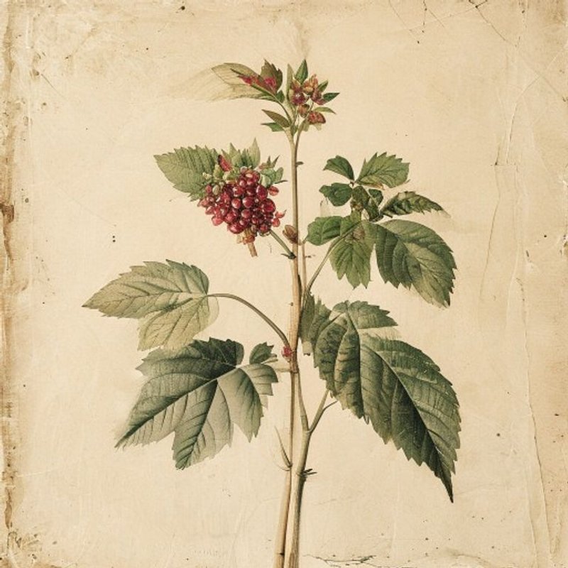 Rubus frondosus (Yankee Blackberry) — botanical photograph