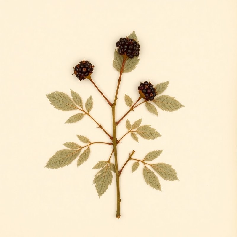 Rubus laudatus (Plains blackberry) — botanical photograph