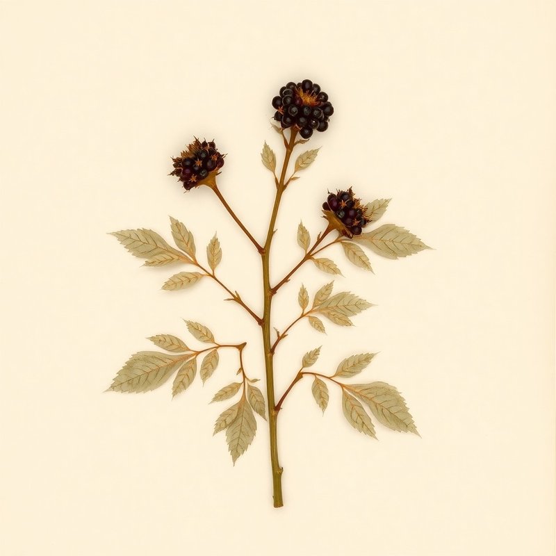Rubus louisianus (Sawtooth blackberry) — botanical photograph