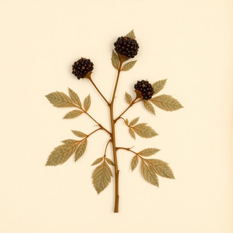 Rubus moluccanus (Ceylon Blackberry) — botanical photograph