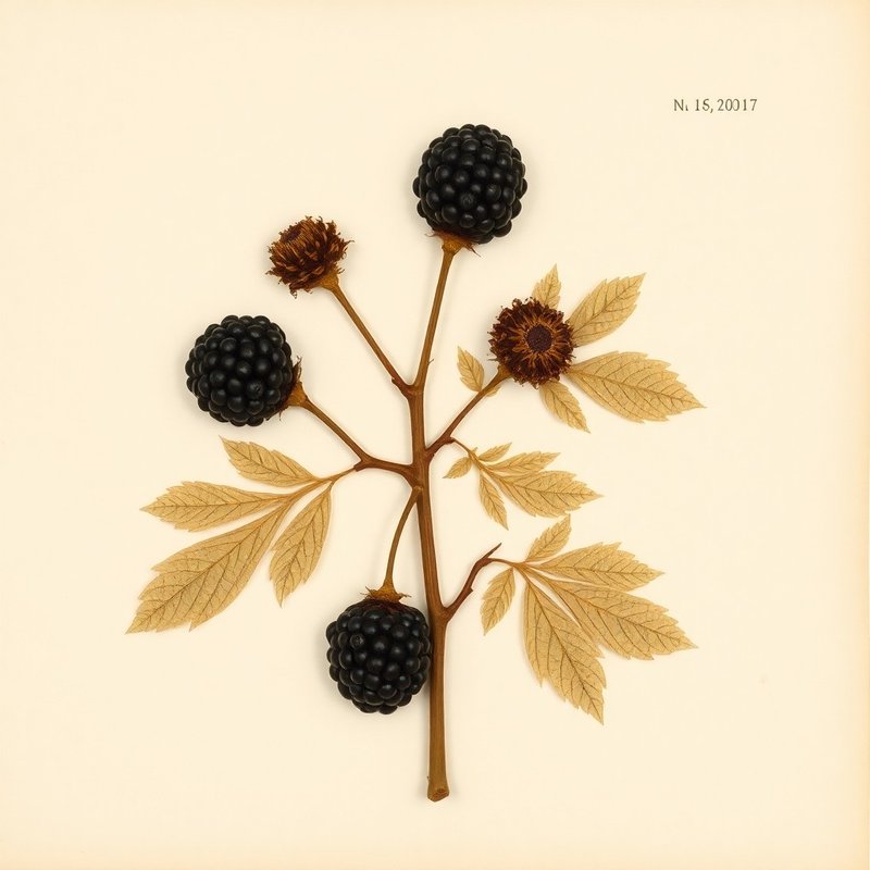 Rubus nubigenus (Giant Colombian Blackberry) — botanical photograph
