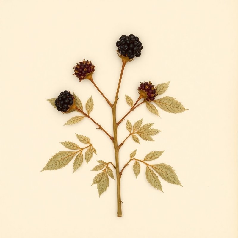 Rubus pergratus (upland blackberry) — botanical photograph