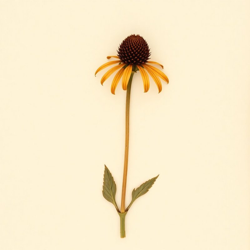 Rudbeckia laciniata (Cone Flower) — botanical photograph