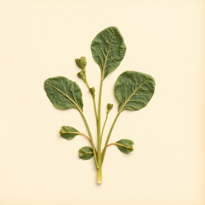 Spinacia oleracea (Spinach) — botanical photograph