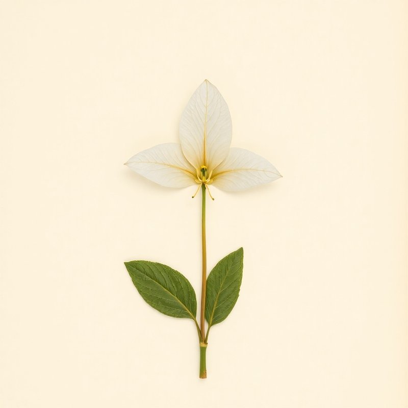 Trillium grandiflorum (White Trillium) — botanical photograph