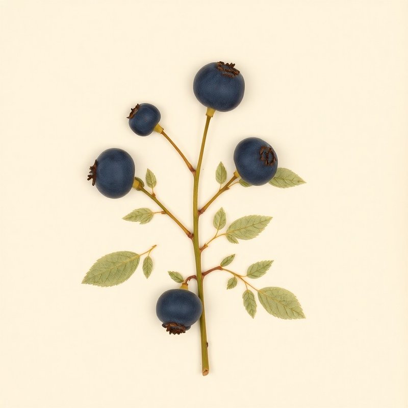 Vaccinium angustifolium laevifolium (Low Sweet Blueberry) — botanical photograph