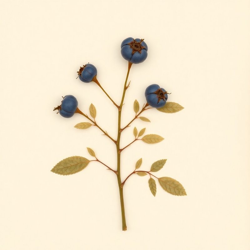 Vaccinium ashei (Rabbiteye Blueberry) — botanical photograph