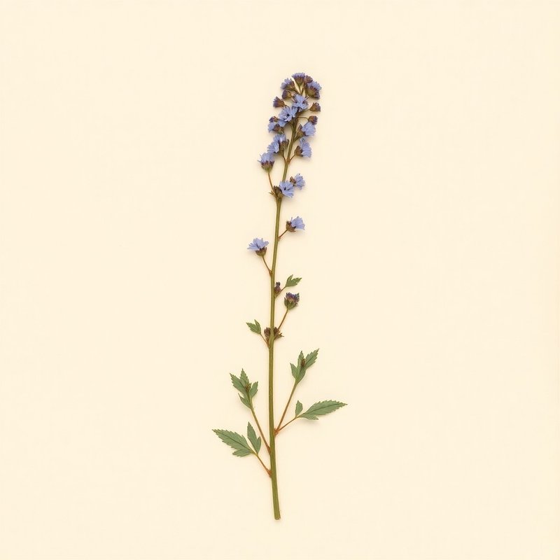 Verbena hastata (American Blue Vervain) — botanical photograph