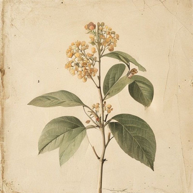 Viburnum lentago (Sheepberry) — botanical photograph