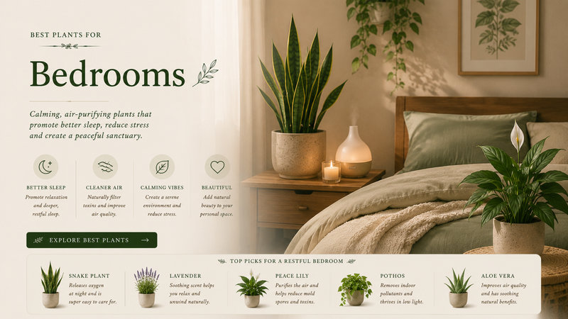 Best plants for bedroom — hero illustration