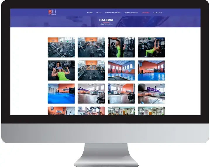Imagem da página galeria do site bfit