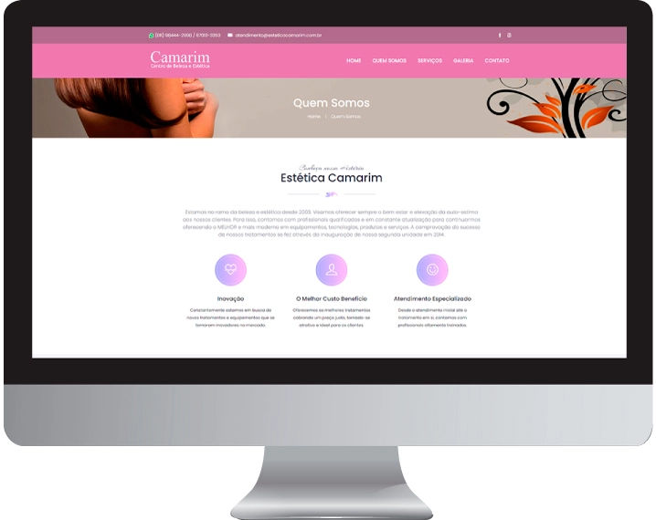 Imagem da página de quem somos do site estetica camarim