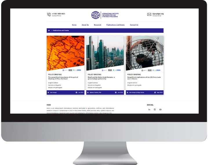 Imagem da página de publicacoes do site iigsi