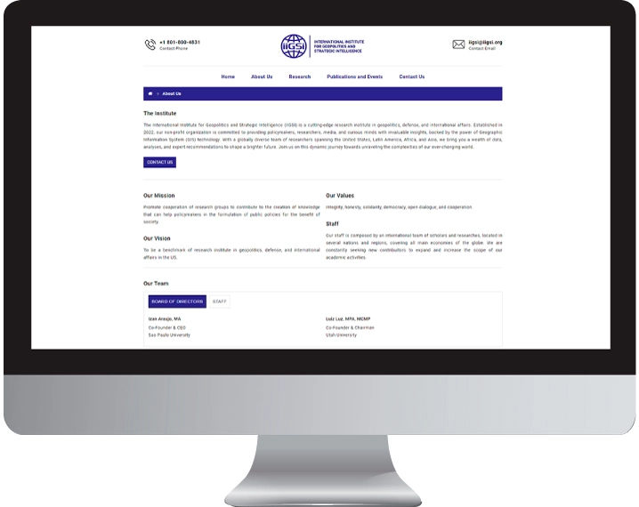 Imagem da página de quem somos do site iigsi