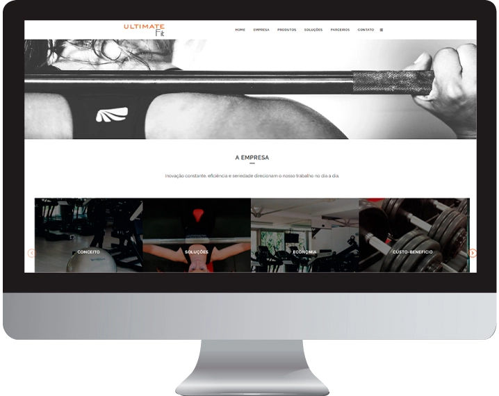 Imagem da página de empresa do site ultimate fit