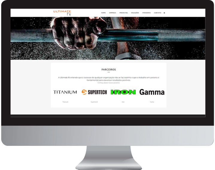 Imagem da página de parceiros do site ultimate fit