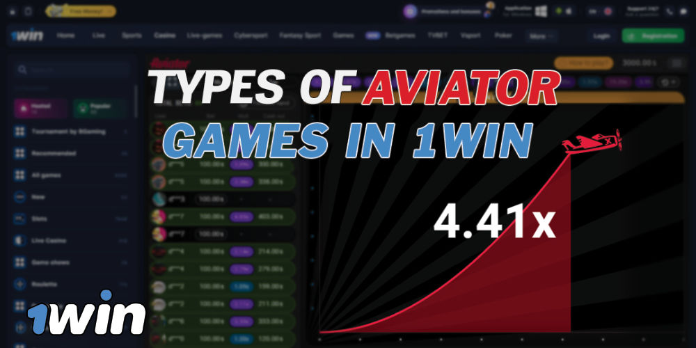 Types of Aviator Games on 1Win