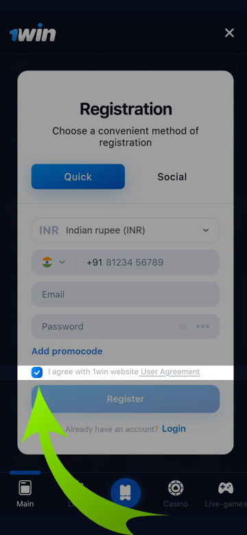 Agree to the terms and conditions