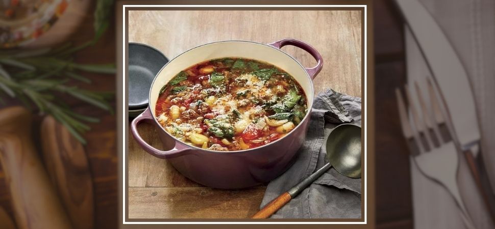 Ground Beef Vegetable Soup with Gnocchi