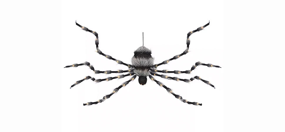 Member's Mark Pre-Lit Furry Spider, Black