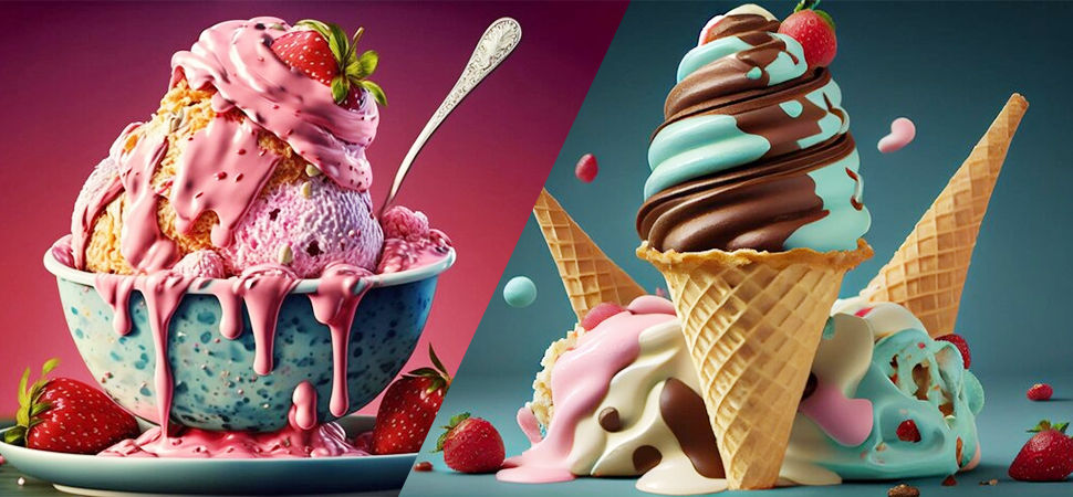 Difference between Frozen Yogurt and Ice cream