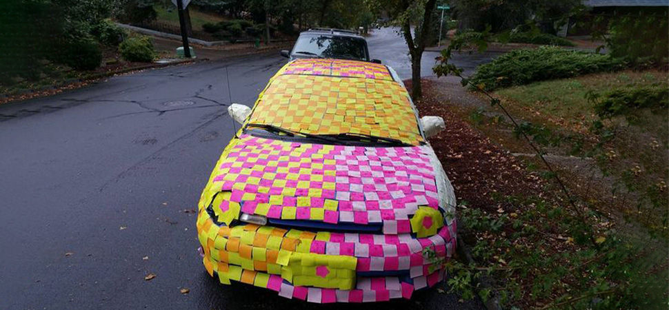 A Sticky Note Avalanche