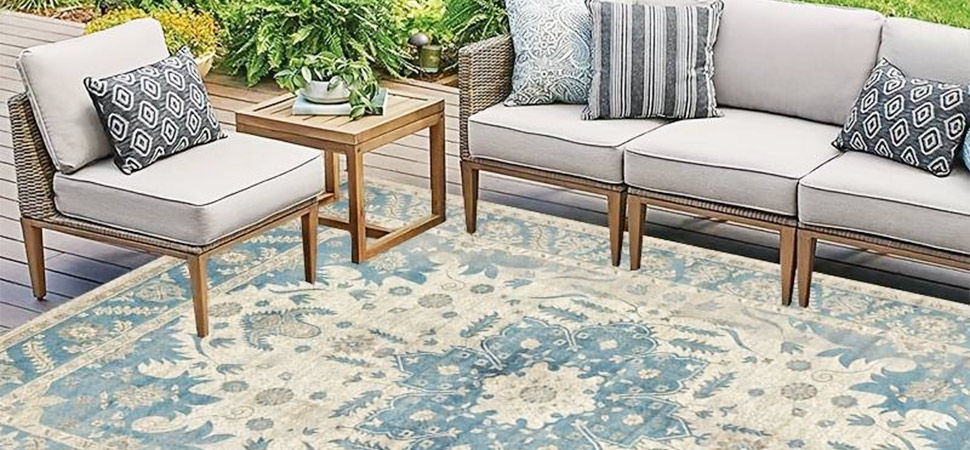 Vintage Boho Design Outdoor Rug