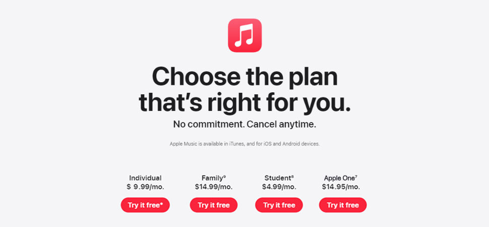 Apple Music Subscription Plans