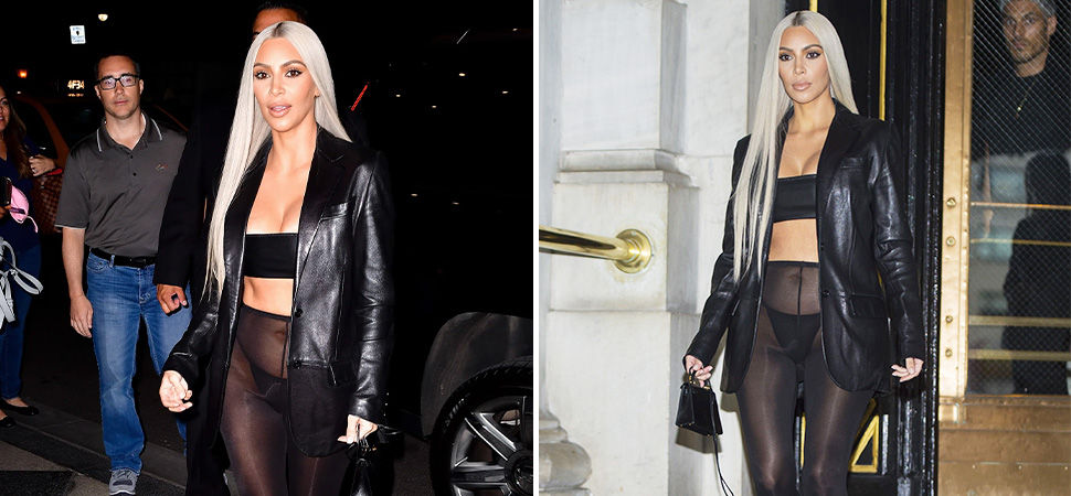 Kim Kardashian’s All-Black No-Pants trend Look